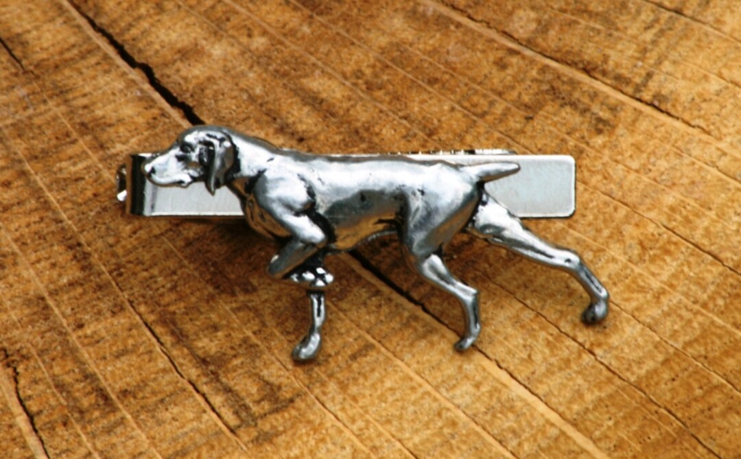 GSP Pointer Tie Clip Tack Slide UK Pewter Gundog Fathers Day Gift 282 Ti Etsy