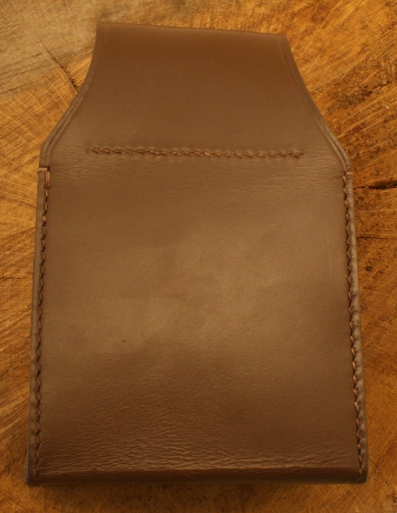 Pistol Vintage Cartridge Box Holder Brown Leather With Belt Loop Gift 281