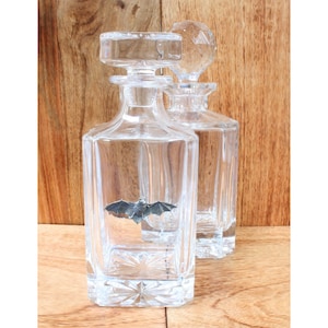 Halloween und Tod Cut Glass Whisky Karaffe mit Golfball oder quadratischem Stil Stopper Kürbis Herbst gruseliger Vatertagsgeschenk wd