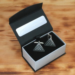 Snooker Cufflinks Pewter UK Handmade Father&#39;s Day Gift 335 cu