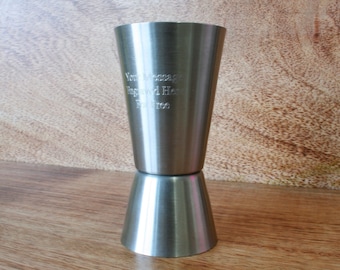 Personalised Jigger Double Sided Shot Measurer 25/50ml Personalised Free Engraving