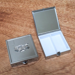 Helicopters & Rotors Pill Mint Trinket Box With Mirror Square Chinook Apache Tour Birthday Gift pb