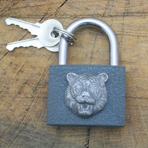 Exotic Animals Padlock Love Lock Wedding Anniversary Couple Bridge Unity Lock Free Engraving Lion Parrot Tiger Father's Day Gift pl