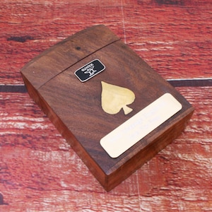 Wedding Guests Wooden Playing Cards Box Including Playing Cards with Personalised Free Engraving  Best Man Groom Usher Father's Day Gift wcb