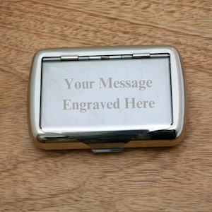 Personalised Hand Rolling Tobacco Cigarette Tin engraving  Father&#39;s Day Gift tc