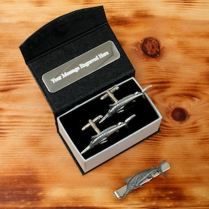 Marlin Fish Cufflinks & Tie Tack Slide Clip Mens Fishing Father&#39;s Day Gift Set 228 tbc