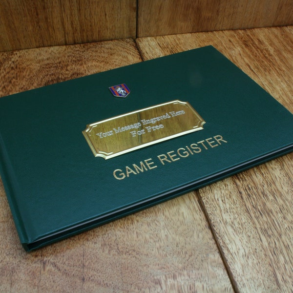 Royal Engineers Regiments Game Bird Record Book Register Custom Shooting Free engraving Military Gift gr