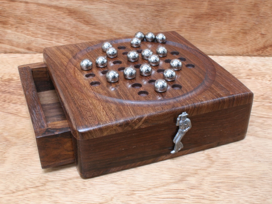 Cowboys and Indians Wooden Solitaire Set With Steel Balls Personalised ...