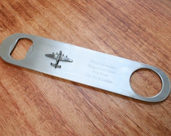 Airplanes Bottle Opener Stainless Steel Bar Tool Waiters Friend Free Engraving Aviation Jet Pilot Gift bb