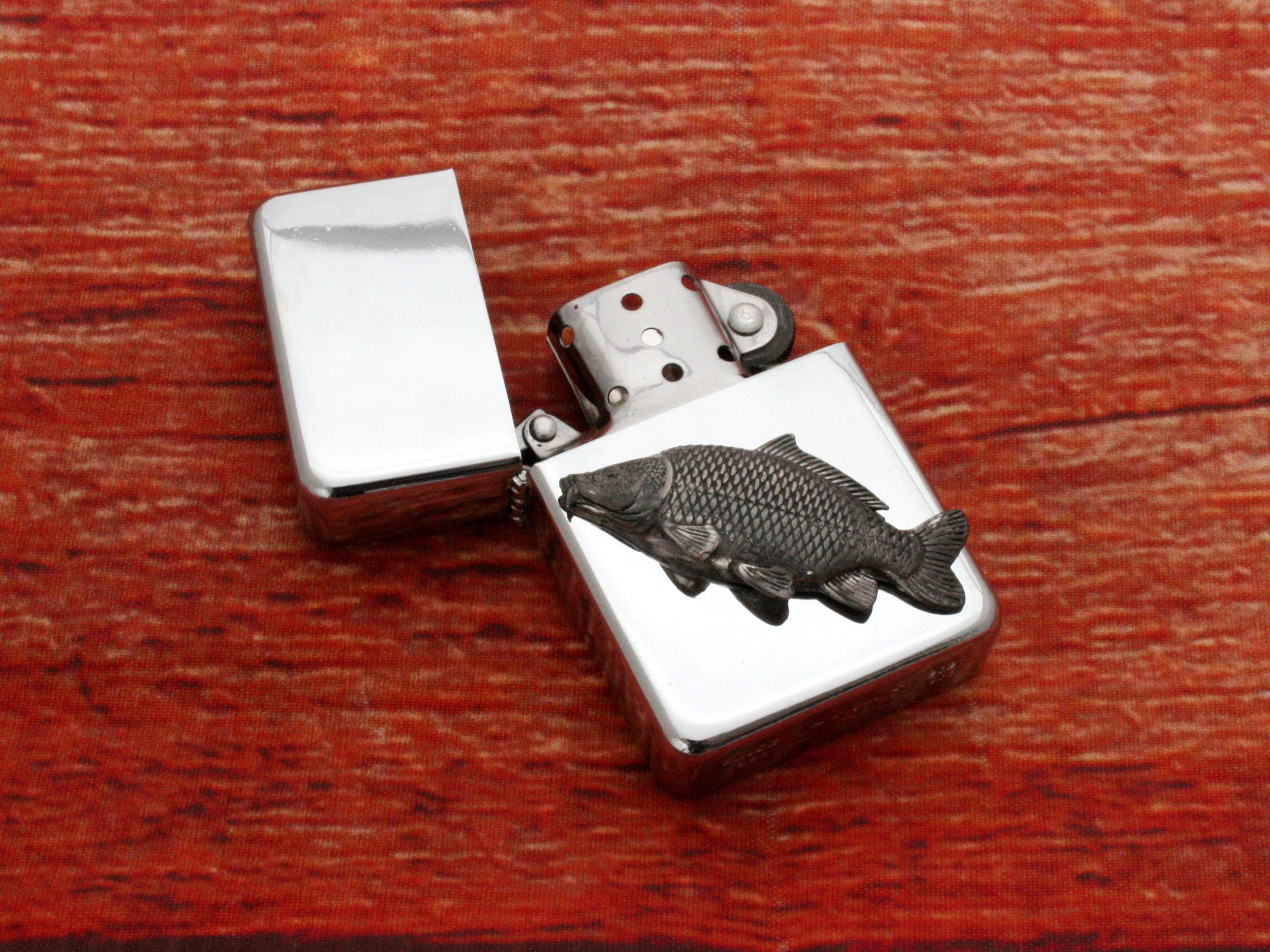 Buy Fly Fishing Windproof Petrol Lighter With Free Engraving Fathers Day  Gift Reel Fly Carp Gift Ls Online in India 
