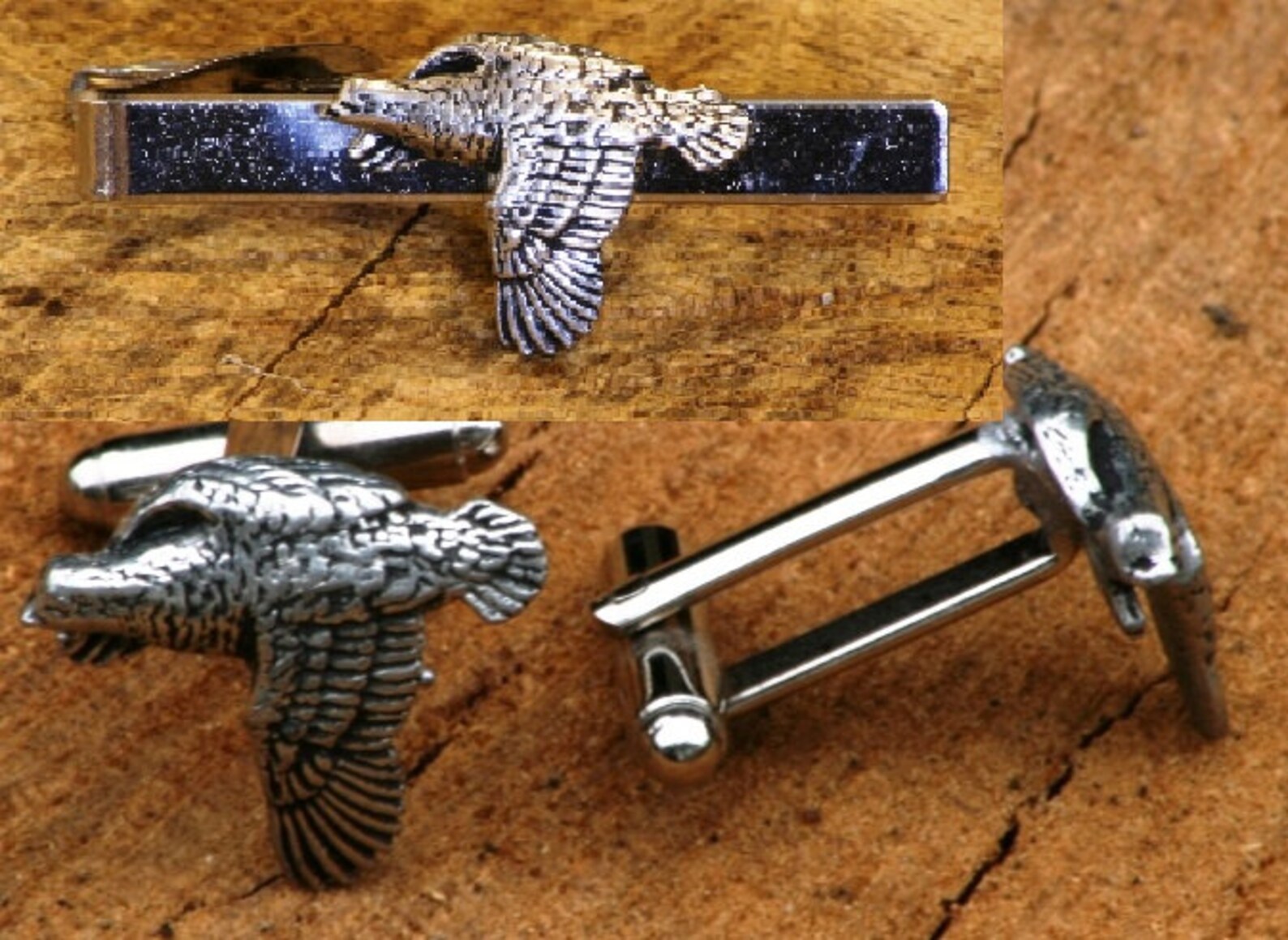Quail Cufflinks & Tie Tack Slide Clip Mens Shooting Mothers Etsy