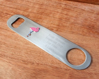 Exotic Birds Bottle Opener Stainless Steel Bar Tool Waiters Friend Free Engraving Parrot Flamingo Gift bb