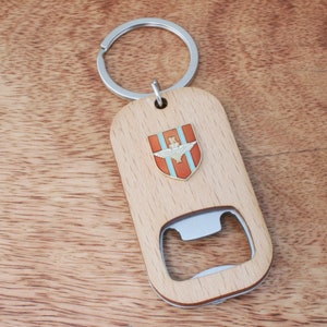 Parachute Regiment Keyring Bottle Opener Wooden Stainless Steel Key Chain Military Father&#39;s Day Gift kb