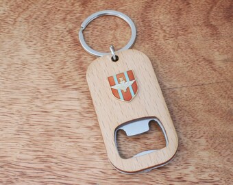 Parachute Regiment Keyring Bottle Opener Wooden Stainless Steel Key Chain Military Birthday Gift kb