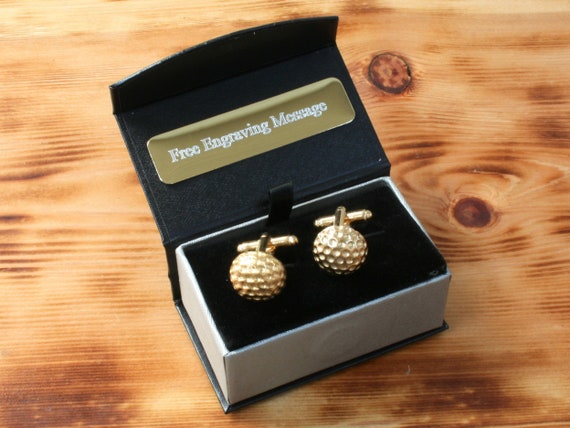 Paire De Boutons De Manchettes Vintage GL Plaqué Or - Occasion Très Bon État