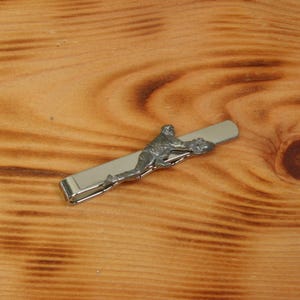 Lockenwickler Zinn Krawattenklammer Tack Slide UK Handmade Curling Vatertagsgeschenk 94 ti