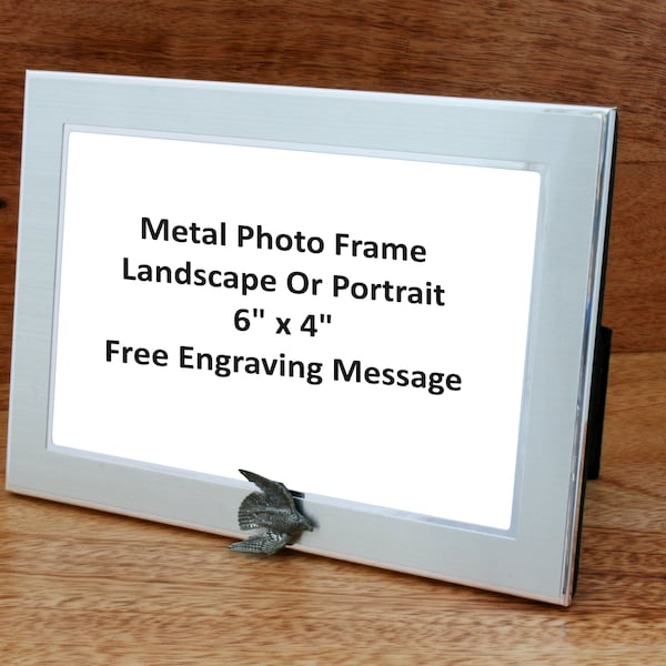 Birds Of Prey Photo Frame Metal 6x4" L or P Free engraving   Hawk Eagle Osprey Christmas Gift mf