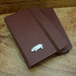 Butchers Animals Pair Of A5 or A6 Notebooks Black, Brown, Grey Or Blue Cow Pig Sheep Birthday Gift