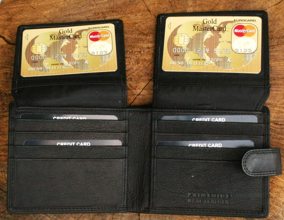 Rhino Leather Wallet Brown or Black Leather Safari Christmas