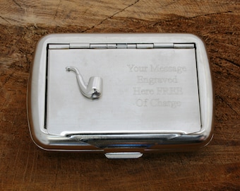 cigarette tin for roll ups Metal Tobacco Tin and Cigarette Case for Roll Ups With Paper Holder