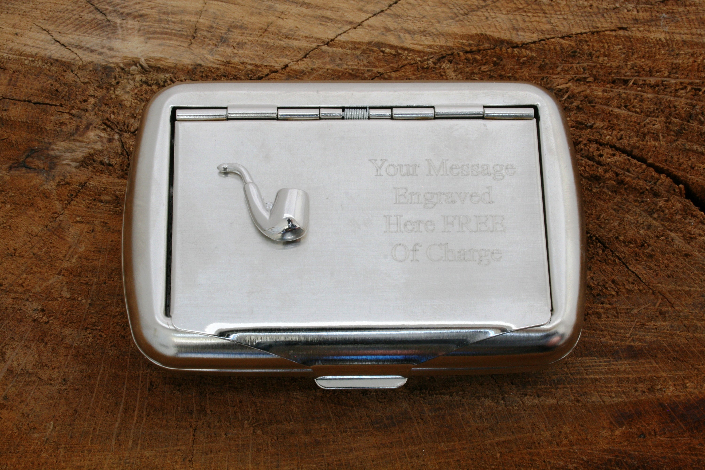 personalised tobacco rolling tin Smokers Pipe Hand Rolling Tobacco Cigarette Tin Personalised Free Engraving  Birthday Gift 523 Tck
