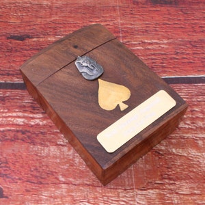 Historische figuren Houten speelkaartendoos inclusief speelkaarten met gratis gravure Churchill King Henry Darwin Vaderdagcadeau wcb