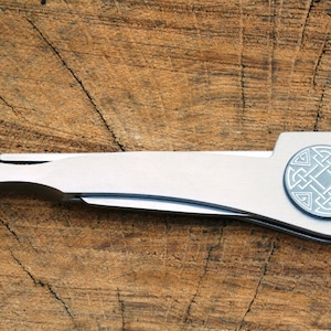 Celtic Knot Smokers Pipe Tamper Tool with Bowl Scraper Personalised Initials Engraved Smokers Father&#39;s Day Gift 68 pt