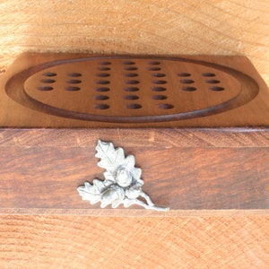 Oak Leaf Wooden Solitaire Set With Steel Balls Home Pub Father&#39;s Day Gift With Personalised Free Engraving  247 so