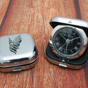 Reloj despertador abatible de ángeles y hadas con movimiento de cuarzo portátil, varita, regalo para el Día del Padre para niños ac