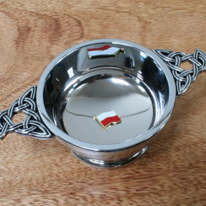 Flags Of The World Quaich Pewter Cup Drinking Bowl Christening Wedding Present Union Jack Ireland Scottish Italy Father&#39;s Day Gift qc