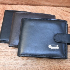 Hubschrauber & Rotoren Leder Brieftasche Schwarz und Braun Oder Kartenhalter Herren Chinook Apachen Tour Vatertagsgeschenk wch