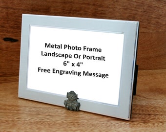 Trains and Railways Photo Frame Metal 6x4" L or P Free engraving   Flying Scotsman Steam Train Christmas Gift mf