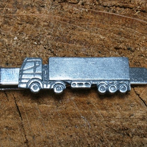 Articulated Lorry Tie Clip Tack Slide UK Handmade Transport Fathers Day Gift 446 ti