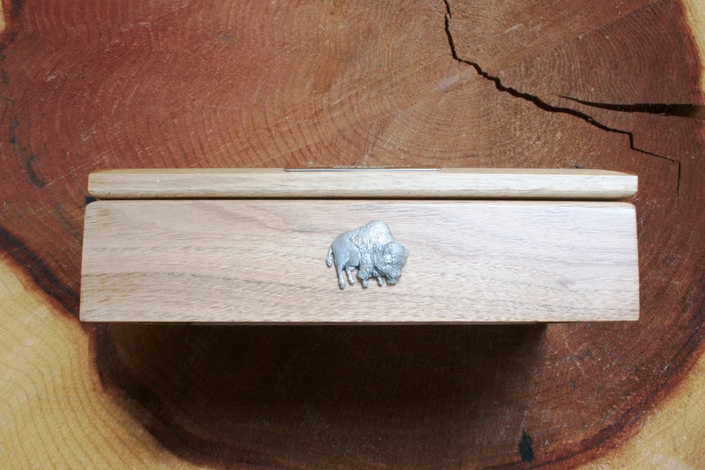 Buffalo Oak Jewellery Box Photo Insert 6x4 Personalised Engraving Ladies Gift 436