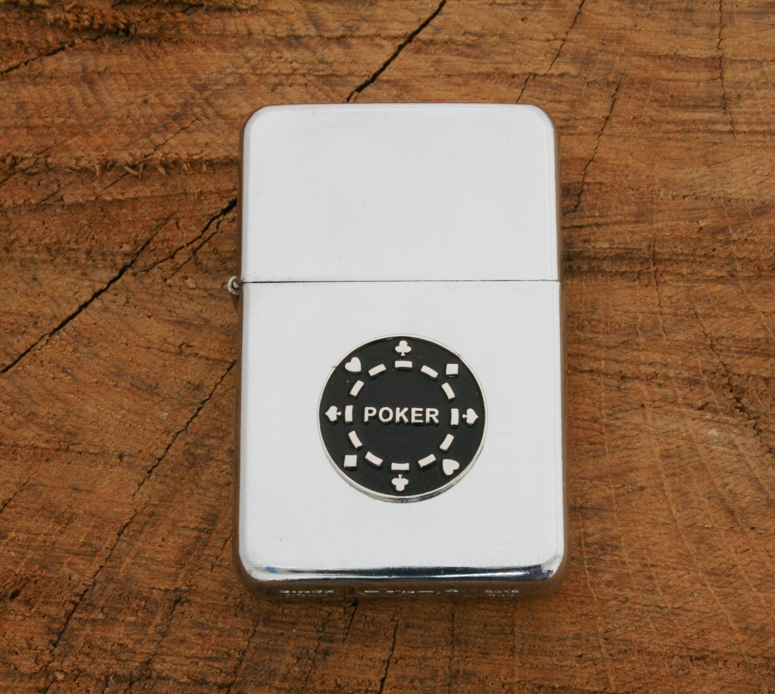 Poker Chip Windproof Petrol Lighter With Free Engraving Gift Etsy