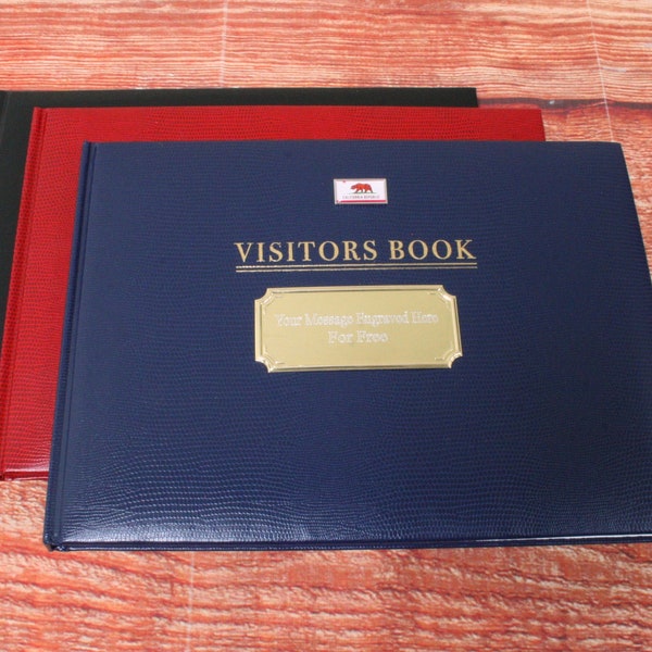 USA State Flags Company Visitor Guest Book Holiday Free engraving vbk