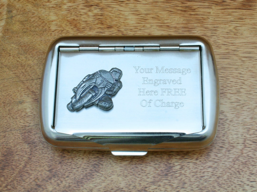 Racing Car and Motorbikes Tobacco Tin Hand Rolling Cigarette Tin ...