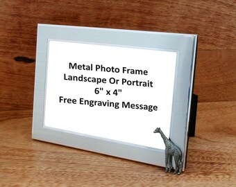 Giraffe Photo Picture Frame   Father&#39;s Day Gift Landscape Or Portrait 152 MF