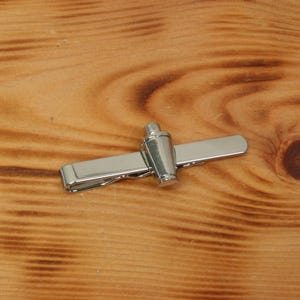 Cocktail Shaker Krawattenklammer Slide Bar Vernickelt UK Handmade Accessoire Vatertagsgeschenk 594 ti
