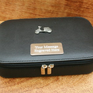 Motorbikes Scooters & Push Bikes Travel Jewellery Box Rings Storage Personalised Free Engraving Lambretta Father&#39;s Day Gift tj