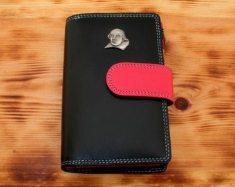 Shakespeare Ladies Leather Purse RFID Safe With Zip Coin Pouch Womens Wallet Macbeth Quill Birthday Gift lp