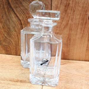 Helicopters & Rotors Cut Glass Whiskey Decanter With Golf Ball Or Square Style Stopper Chinook Apache Tour Father&#39;s Day Gift wd