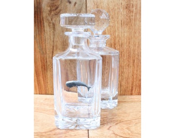Marine Sealife Cut Glass Whiskey Decanter With Golf Ball Or Square Style Stopper Octopus Turtle Fish Birthday Gift wd