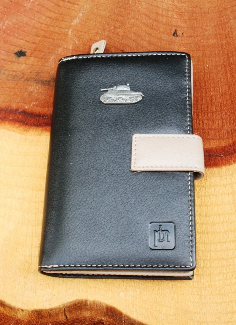 Panzer Tank Design Leather Purse with Zipped Compartments RFID Protected Ladies Gift