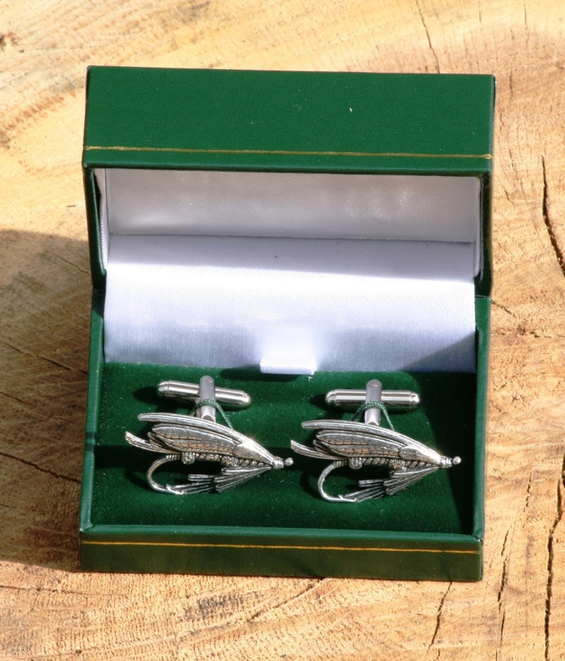 Fly Fishing Lure Cufflinks & Tie Slide Clip Mens Gift Set UK Etsy