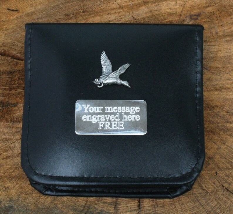 Mallard Shoe Polishing Kit With Brushes /& Polish In Personalised Case FREE ENGRAVING Duck Shooting Gift 227