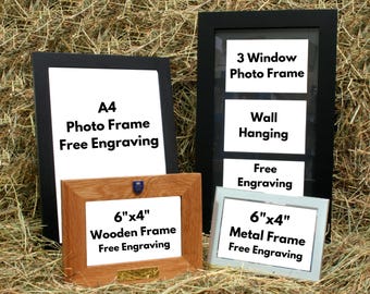 Royal Navy Regiments Personalised Wood or Metal Picture Frame - 4"x6" & A4 Certificate Sizes Military Birthday Gift MF