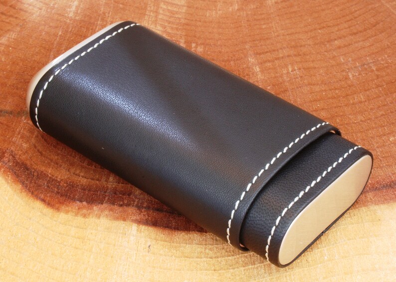 Eurofighter Leather Covered Cigar Tube Case Cedar Lined Gift Boxed 120