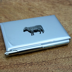 Bloc-notes en métal, animaux de la ferme, avec gravure personnalisée gratuite vache cochon mouton cadeau fête des pères nm