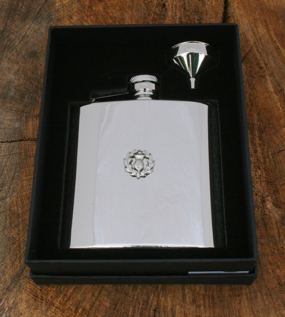 Scottish Thistle Hip Flask 6 Oz Stainless Steel FREE Engraving Scottish